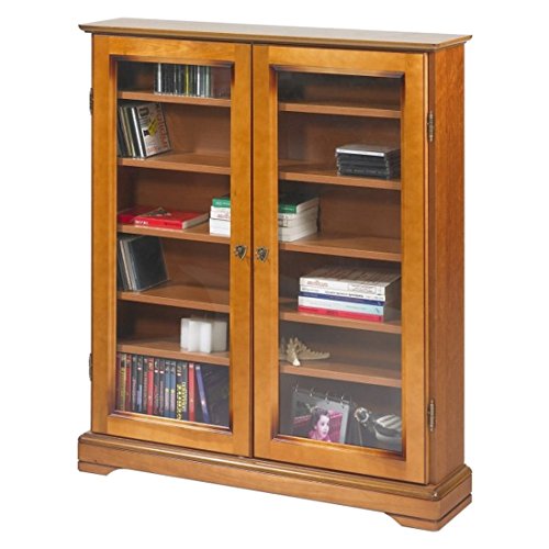 Beaux Meubles Pas Chers Vitrine 2 Portes Vitrées Merisier 6 Niches L 92.4 H 105.8 P 21.5 cm