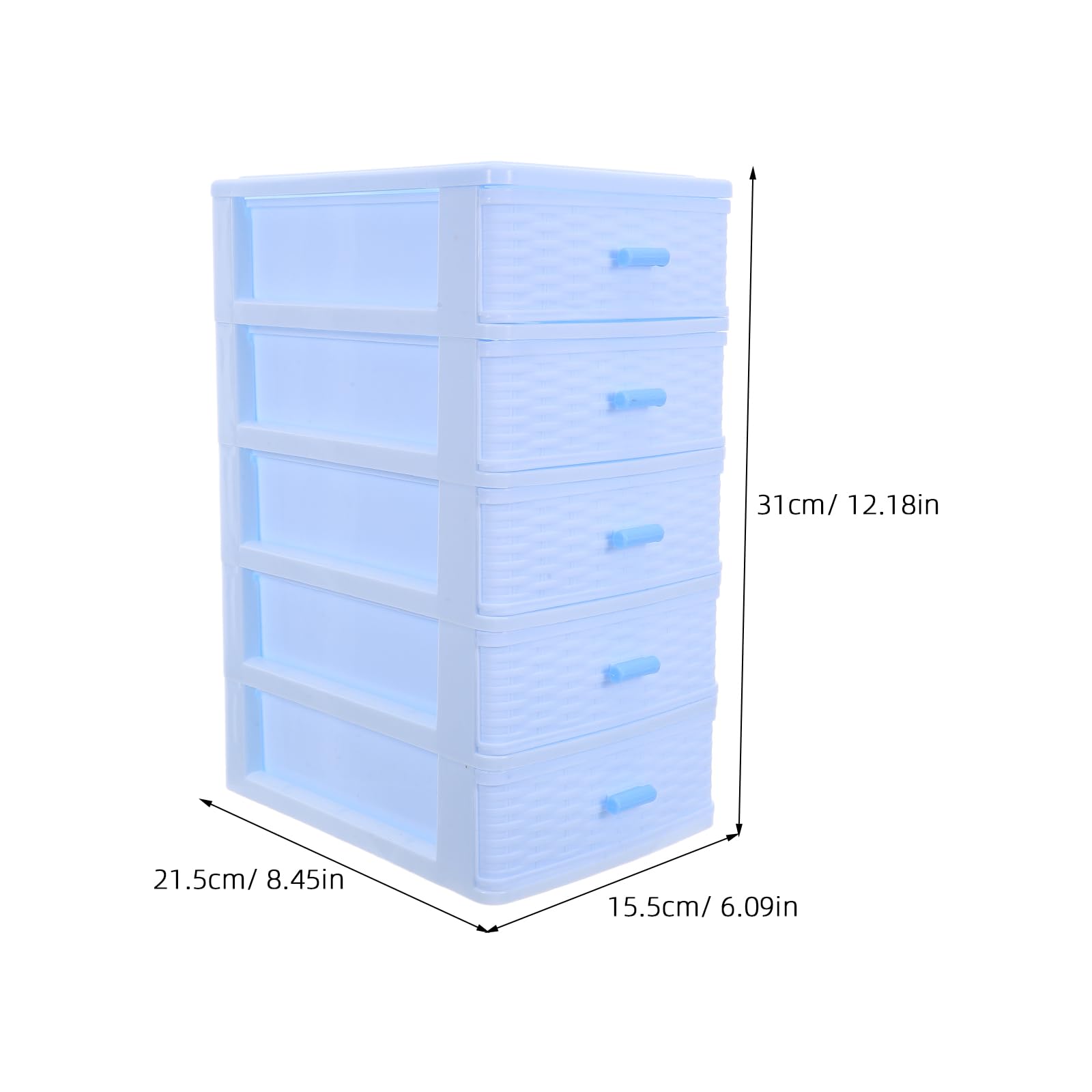 Ipetboom Organizer per Cassetti in Plastica da Scrivania a 5 Ripiani, Scatola Porta Cosmetici e Porta Anelli Orecchini, Mobiletto Salvaspazio per Cancelleria e Accessori da Ufficio