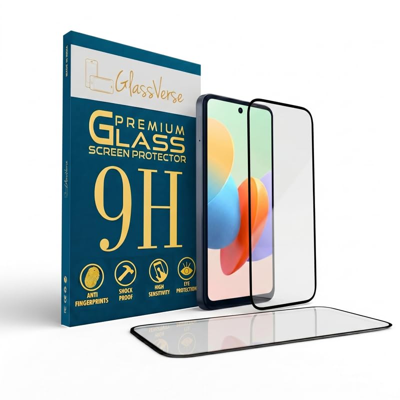Image of GlassVerse 9H Tempered Glass For Tecno Spark GO 2022 (Pack Of 2) with Free Installation Kit Full screen Coverage Free Replacement If Received Damaged - 6.52 inch