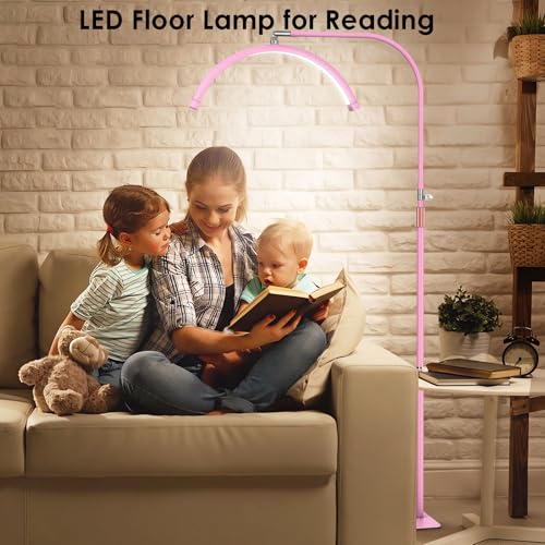 Image of Half Moon Light for Lash Tech, Flexible Lash Lamp with Phone Holder for Eyelash Nail Art Tattoos Skincare, 5 Color Temperatures & Brightness Setting LED Floor Lamp Esthetician Light
