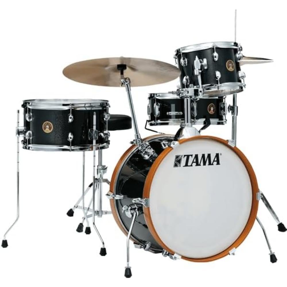 Tama LJK48H4-CCM Club-JAM 4-piece Complete Drum Kit with 18" bass drum and Hardware – Charcoal Mist