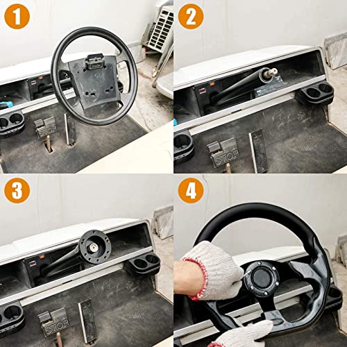 image for MOSNAI Golf Cart Steering Wheel or Adapter Fit Golf Cart Club Car EZGO