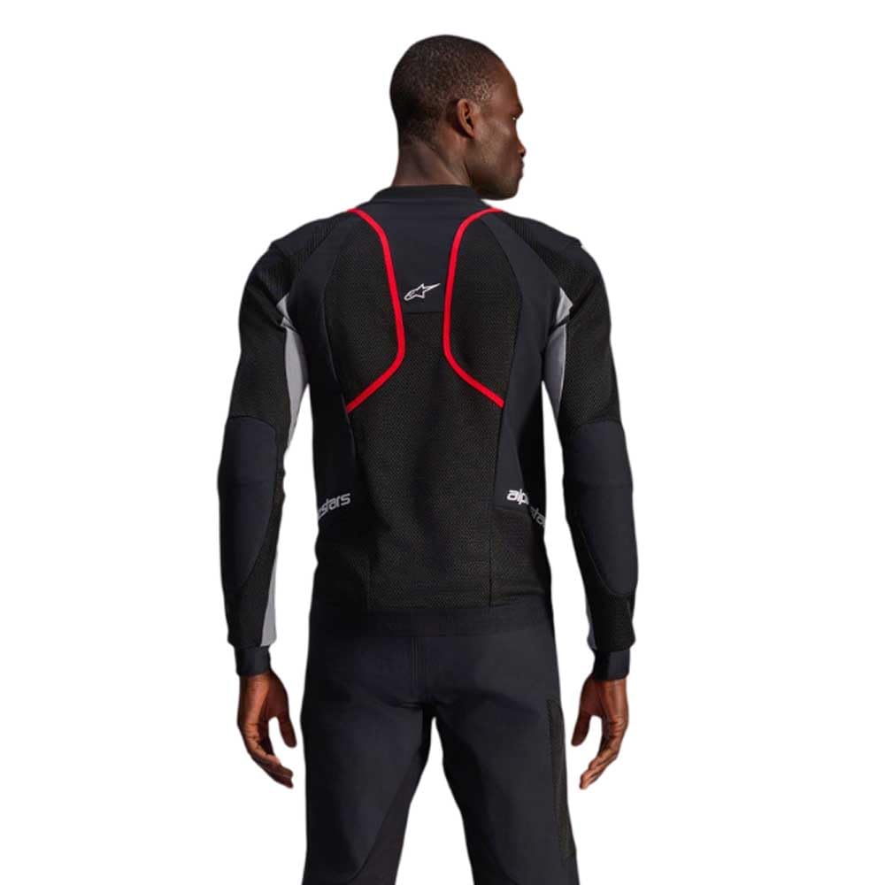 Alpinestars Troop-Air Pro Giacca protettiva, nero/grigio/rosso, XL