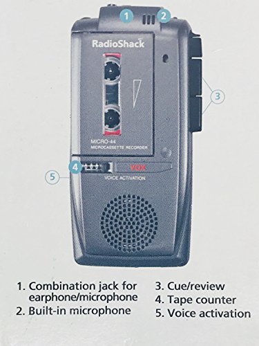RADIO SHACK MICRO-44 Microcassette Recorder
