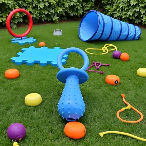 Blauer Schnuller für Hunde, Kauspielzeug, Mini-Bissresistent, Glockenform, Gummi-Schnuller, Glocke, Kauspielzeug, Spiel-Trainingsspielzeug für Haustiere, Welpen, Hunde, Welpen, Molar, Kauspielzeug