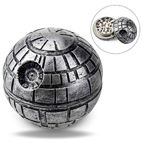 Xrten Grinder Metálico para Hierbas Especias y Tabaco, Diseño de la estrella de la muerte