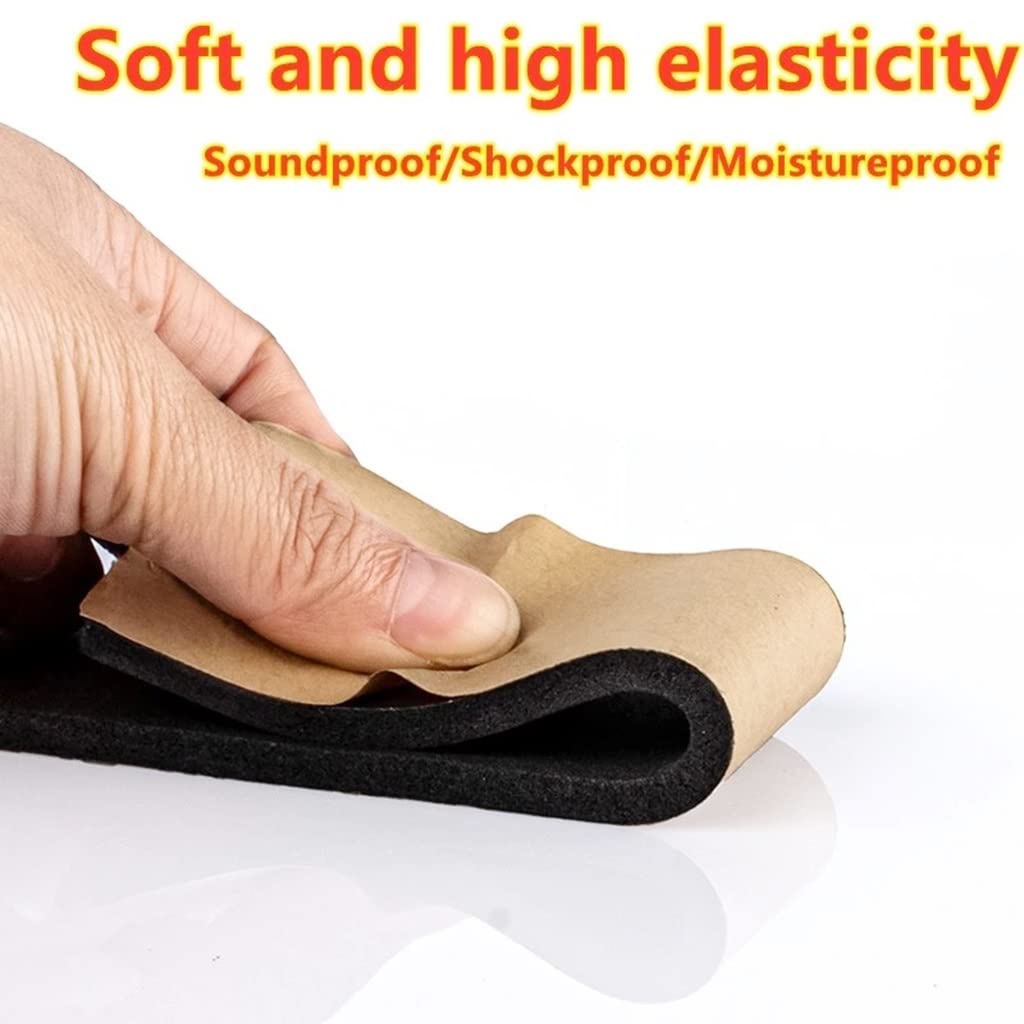 High Density Foam Tape 1pcs Rubber Self Adhesive Sponge Seal Strip EVA Black Foam(2mm x 15mm x 10m)
