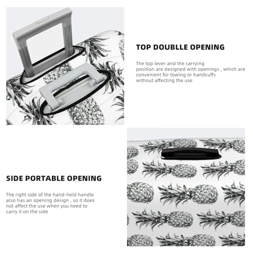 Tropical Theme Pineapple Fruit Pattern Print Luggage Suitcase Cover Protector Luggage Washable Covers With Concealed Zipper4