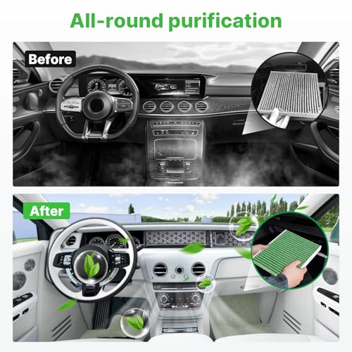 Image of Engine+Cabin Air Filter Fit for 19-26 Ascent, 20-25 Outback, 17-23 Impreza | 20-26 Legacy, 18-23 Crosstrek, 72880FL00A, 16546AA16A, 2Pcs, 99% Filtration Efficiency, Easy Install, Odor control