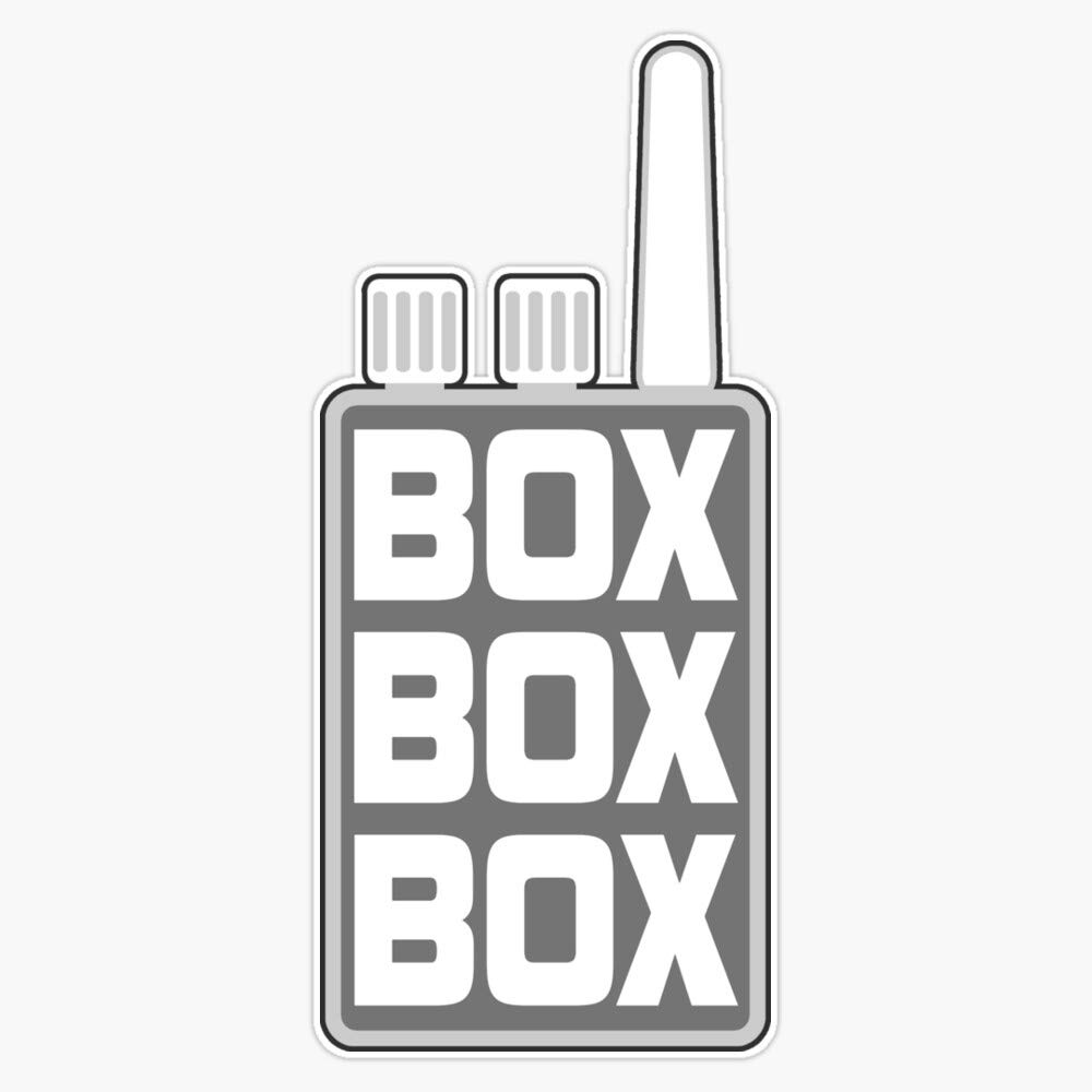 Box Box Box' Formula 1 Design Vinyl Waterproof Sticker Decal Car Laptop Wall Window Bumper Sticker 5"