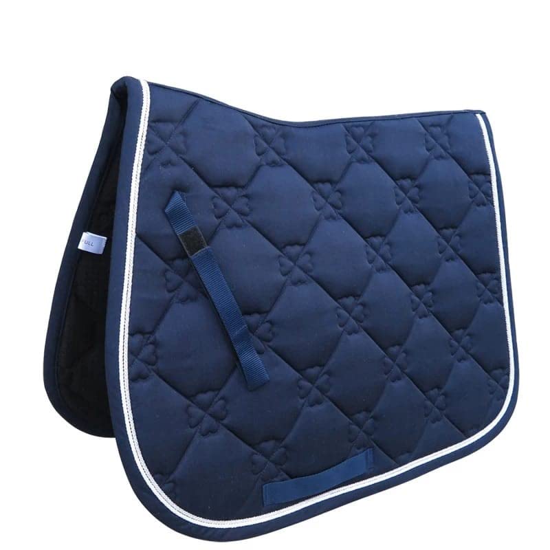 Blue Quilted All-Purpose Piped Saddle Pad
