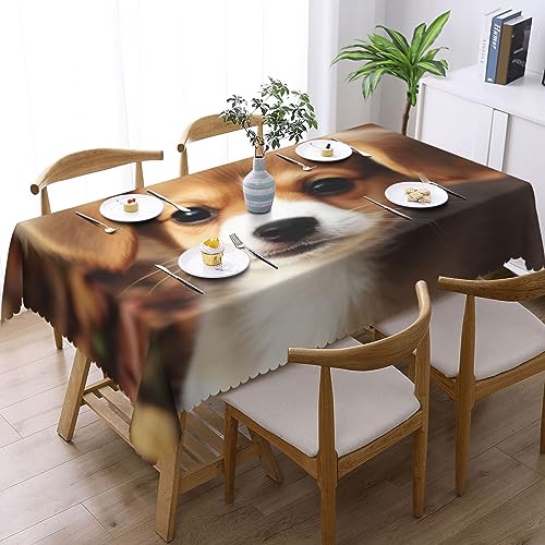 Nappe rectangulaire lavable sans repassage pour table à manger