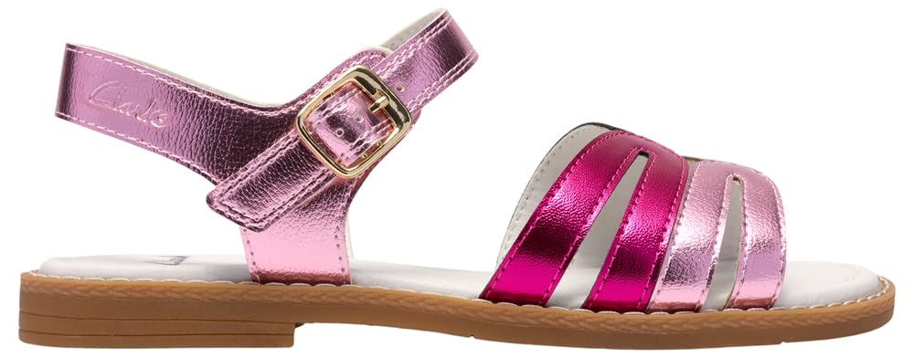 Clarks Luana Dress K. Childrens Pink Combi, 8