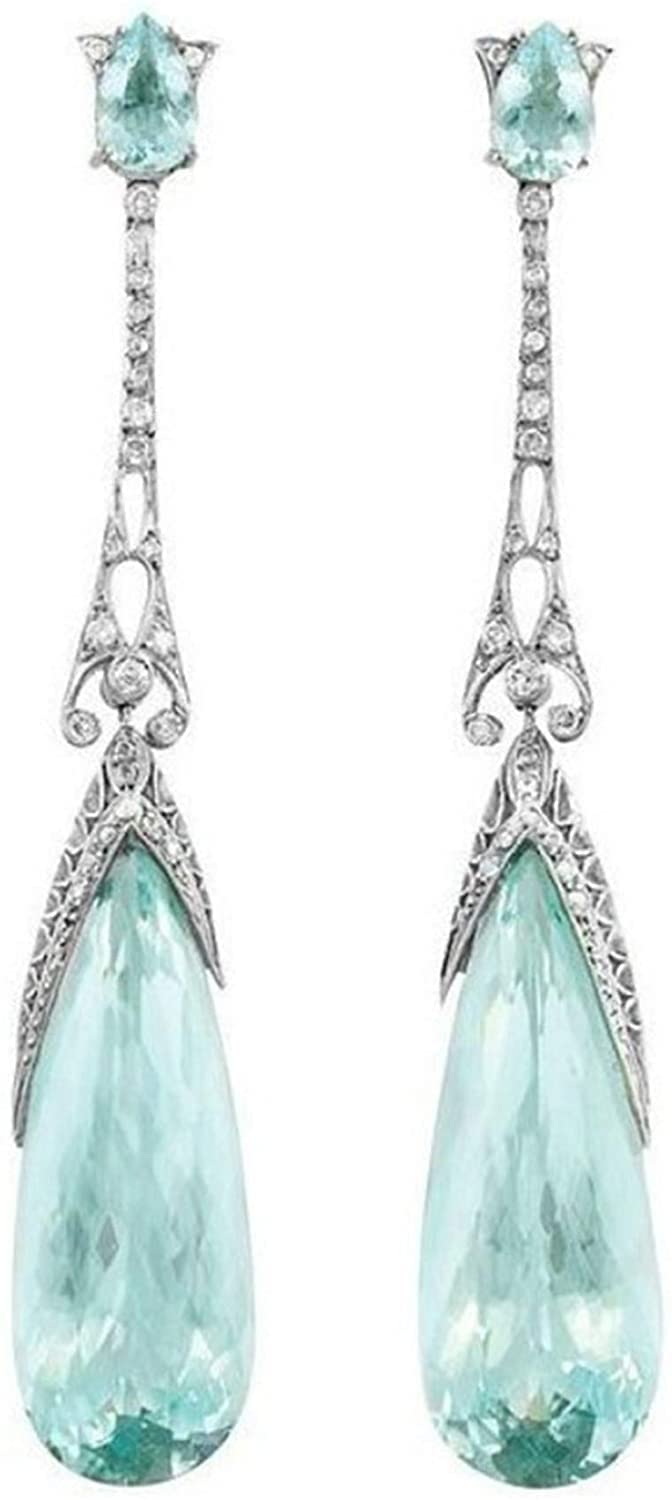 Drop Earrings Silver Dangle Earrings Crystal Pendant Earrings Hypoallergenic Jewelry Women