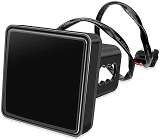 Trailer Hitch Lights, Super Bright Square Brake Lights/Tail Lights, 2" Receiver LED Towing Hitch Lighting with 15 LEDs, for RV Trailer Hitch Cover (Black)