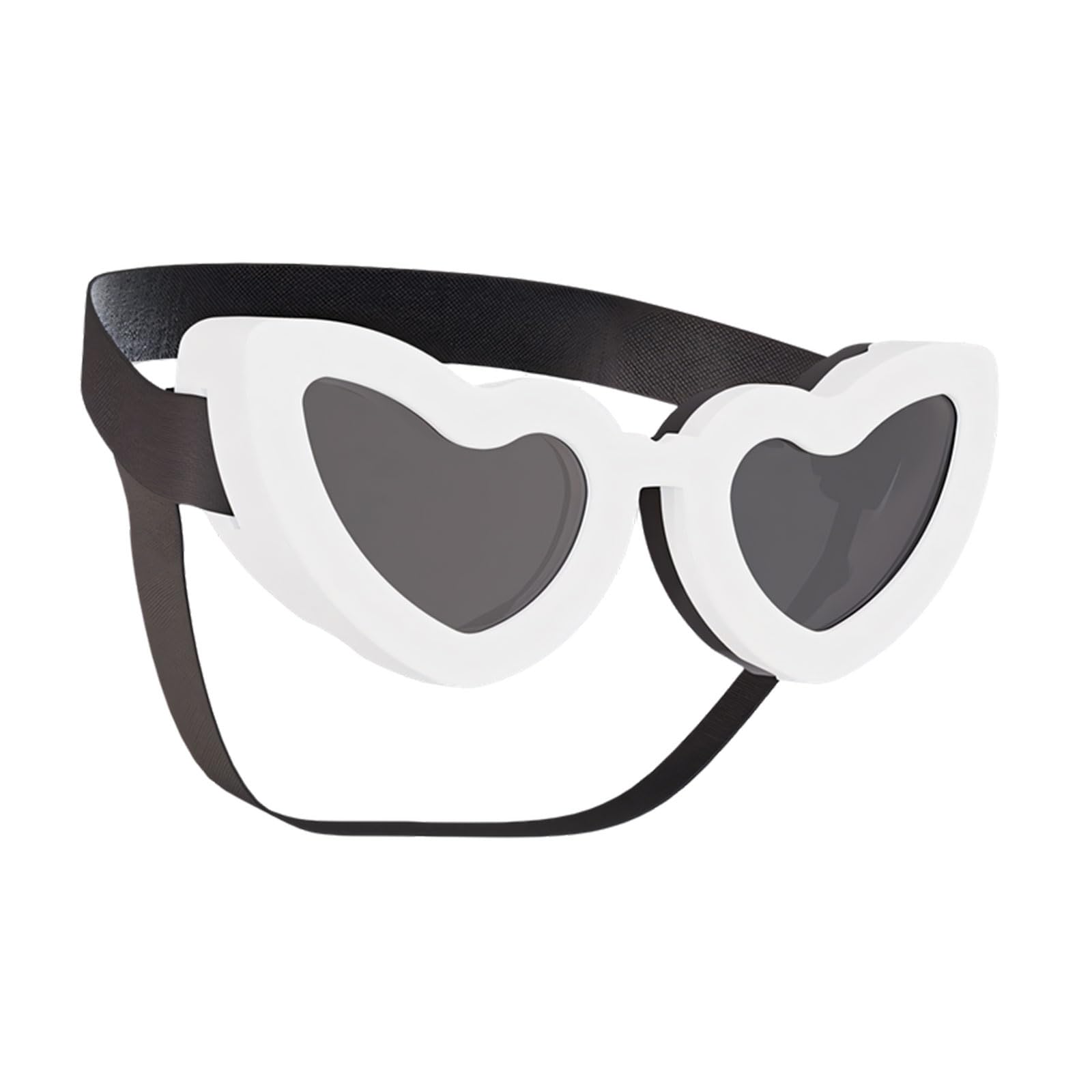 LUCKGONI Heart Shape Dog Goggles For Small Mediums Dogs Windproof Protections Pet Sunglasses For Outdoor Activity