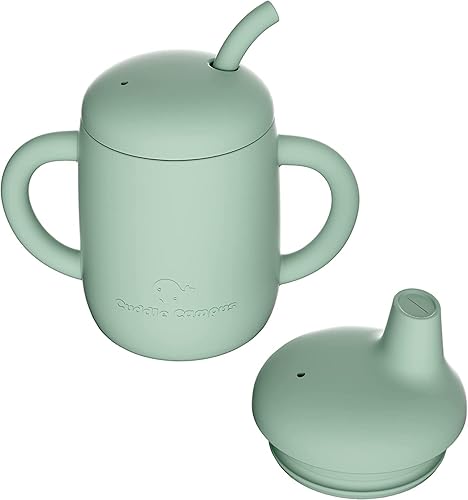 Miniatura 17 de Cuddle Campus Vasos para bebés de 7 onzas, [4 en 1] tazas para bebé, vaso de silicona inastillable, taza abierta para 6M, 6 meses, 6 a 12 meses, 1/1