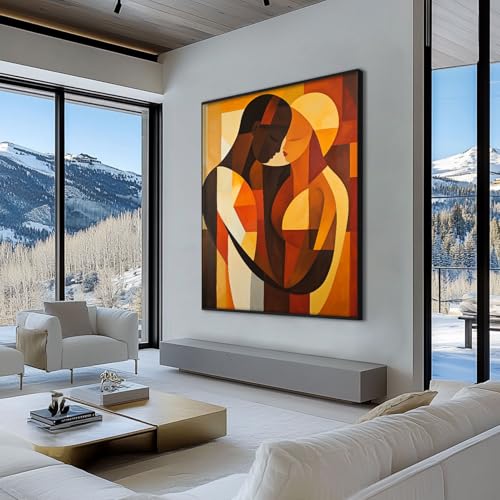 Abstract Couple Canvas Wall Art, Abstract Minimalist Wall Art, Couples