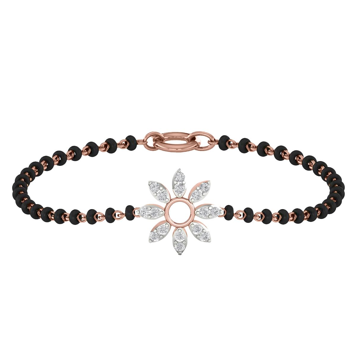 14K Rose Gold Diamond Bracelet for Women
