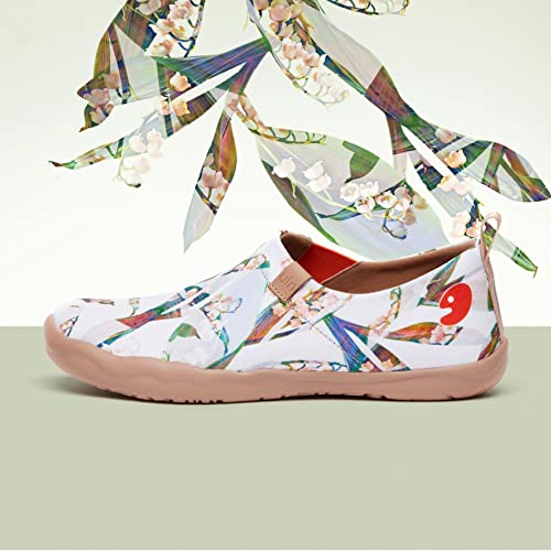 Image of UIN Women's Slip On Shoes Colorful Comfortable Lightweight Art Travel Sneakers Casual Floral Stylish Everyday Loafers