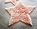 Machine Washable Faux Sheepskin Blush Star Area Rug 3' x 3' - Soft and Silky - Perfect for Baby's Room, Nursery, playroom (Star Large Blush)