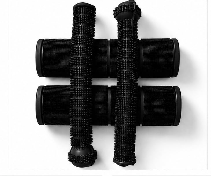 Image of Universal Black Rubber Handle Grip Cover(23 mm) and Lever Grip Cover(13 mm) Combo for Bike and Scooty (Set of 2) for All Bikes and Scooty