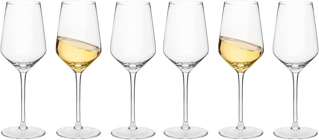 Ash & Roh® Red Wine, Cut Wine Glasses - Pack of 6, 350 ml