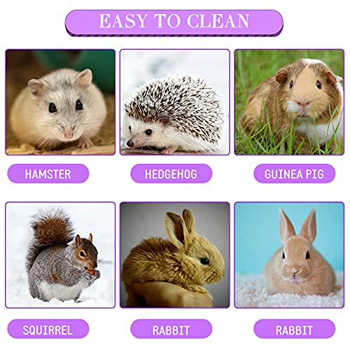 2 Pieces Guinea Pig Hideout Small Animal Corner Fleece Hideaway Cute Ferret Hammock And Sleeping Bed For Ferrets Chinchillas Small Pets (Grey With Pink, Grey With Purple, Heart-Shape) #TOP6