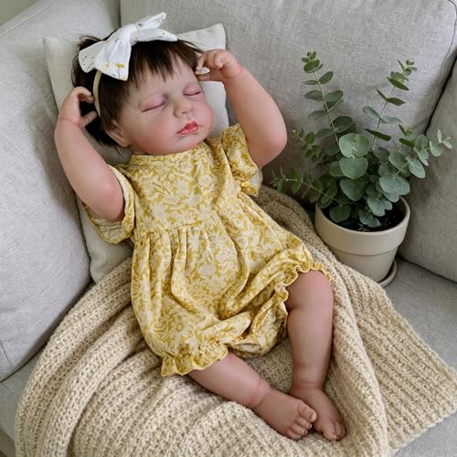 Muñeca bebé reborn realista silicona 20 pulgadas miniatura 6