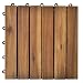 vidaXL 10x Baldosas Jardín Terraza Balcón de Acacia Modelo Vertical 30x30 cm