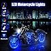 BLIIFUU 12PCS Motorcycle LED Lights with Bluetooth Wireless Remote Controllers, 18 RGB Colors Accent Glow Neon Atmosphere Lights Bar for Harley Davidson Suzuki BMW