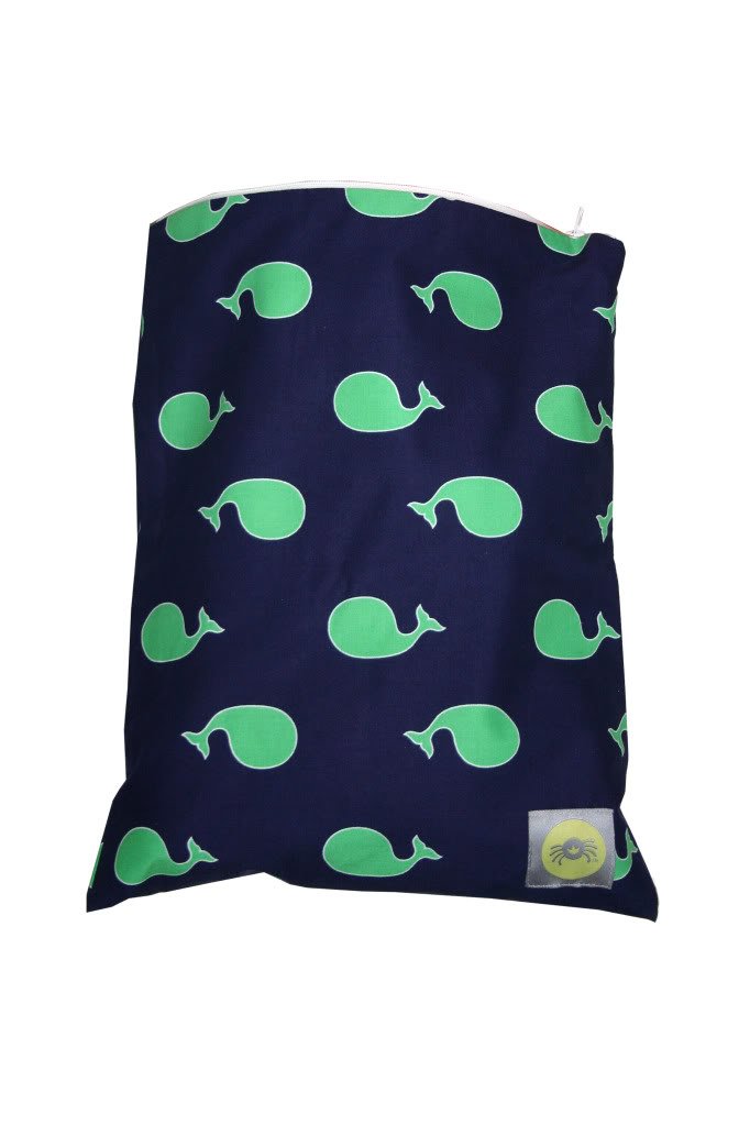 Itzy Ritzy Zippered Wet Bag, Whale Watching Blue