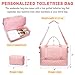 Gifts for Her Birthday Christmas Initial Travel Duffle Bag Quilted Weekender Bags Carry-On Overnight with Cosmetic Bag, Gym Bag with Shoe Compartment Hospital Bag for Women Labor Delivery, Pink-G