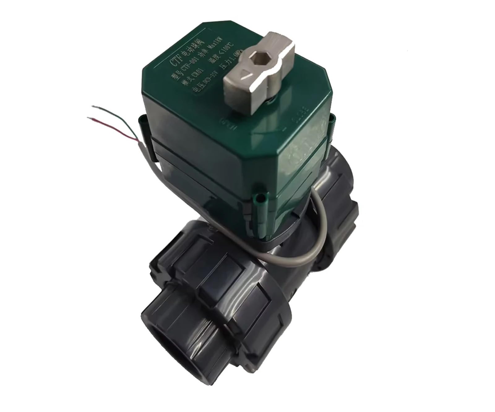 Vanne PVC motorisée 12V DN40 BSP 1,5 vanne électrique 2 voies CR01