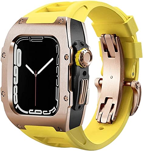 Correa deportiva de caucho y acero para iWatch 44mm ideal para el gimnasio y la oficina formal