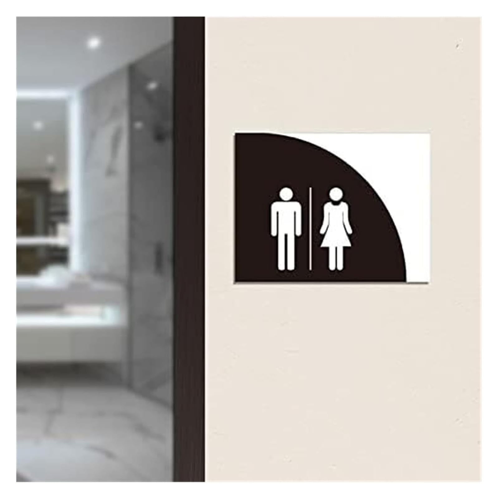 Señal de aseo, Restroom Identification Acrylic Men Women Unisex(Female)