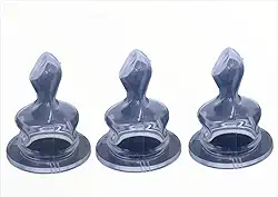 Bico de Mamadeira 100 % Silicone c /3 unidades, Anatômico - ( não serve na mamadeira boca larga) Sonne. Transparente, Incolor.