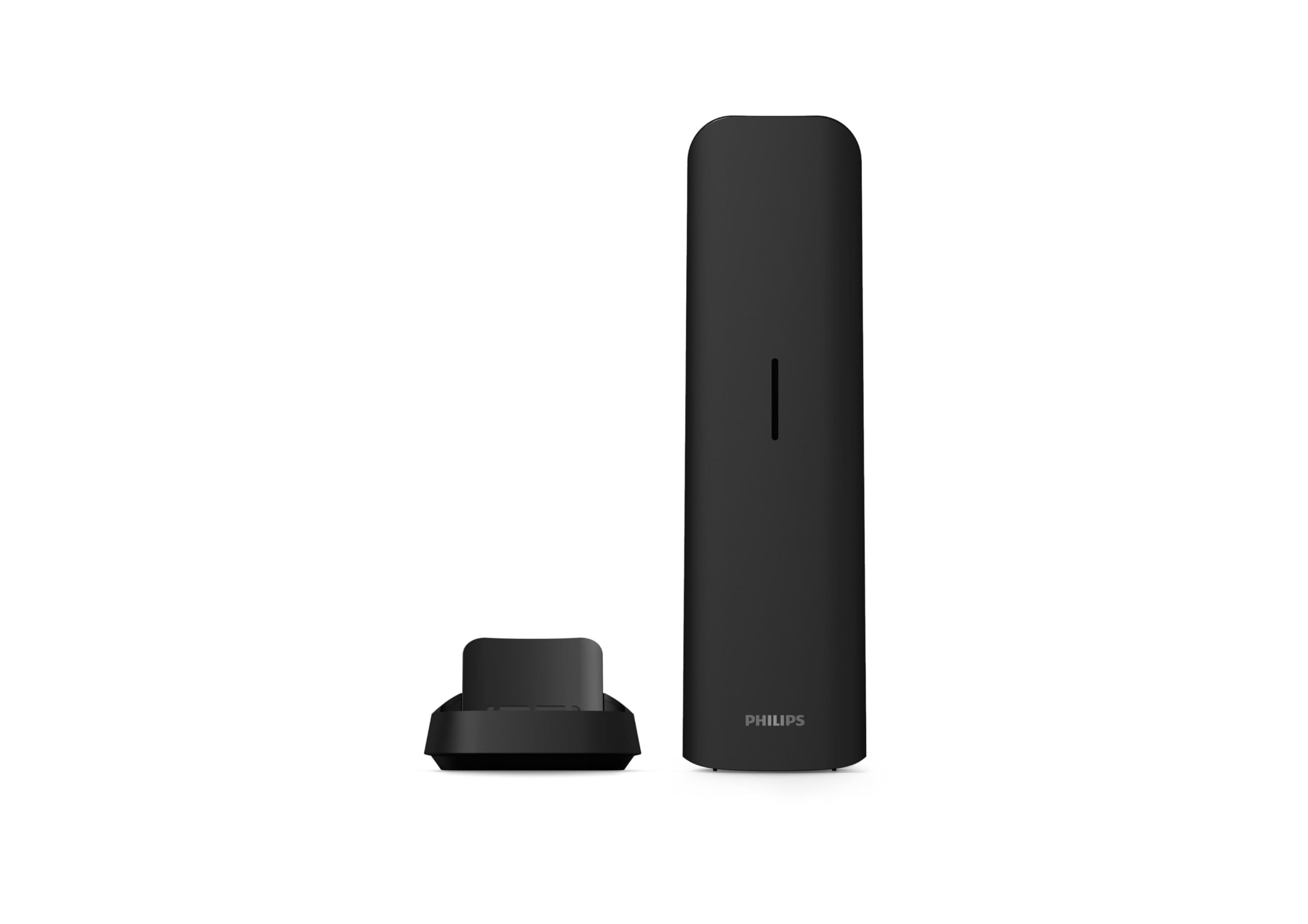 Philips schnurloses Festnetztelefon M4751B mit Anrufbeantworter, Display mit Hintergrundbeleuchtung, Freisprecheinrichtung, Anrufsperre, ECO-Modus, 14 Stunden Sprechzeit, Wandmontage