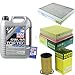 Produktbild QR-PARTS 69371929 Filter Set Inspektionspaket 5 Liter Motoröl Top Tec 4600 5W-30 MANN-FILTER Innenraumfilter Luftfilter Ölfilter