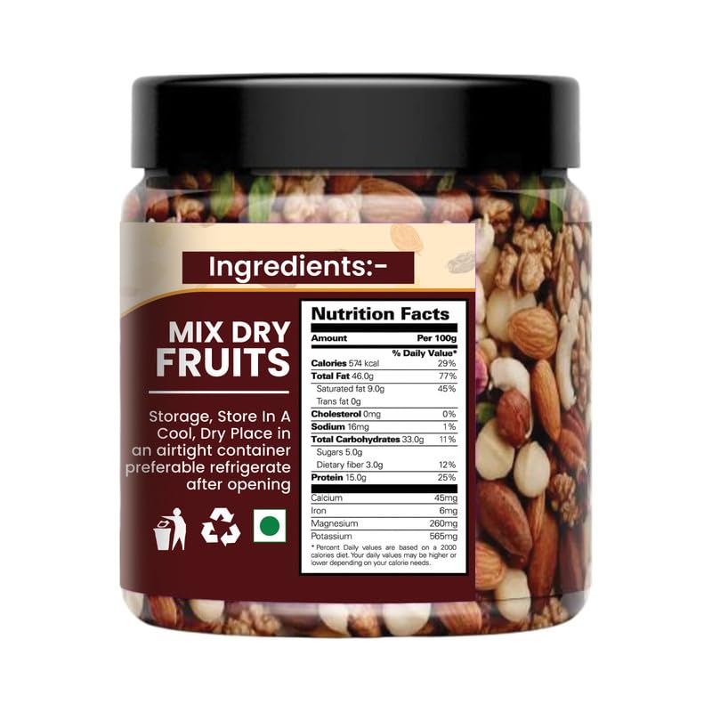 Image of NUTLIX Premium Mix Dry Fruits -100gm Premium Assorted Dry Fruits Combo | Almonds, Cashews, Raisins & More | Healthy Snack, Rich in Nutrients | Perfect for Daily Use & Gifting
