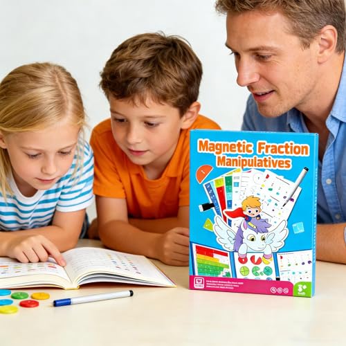 Fracciones magnéticas codificadas por colores para comprender matemáticas de forma visual 4