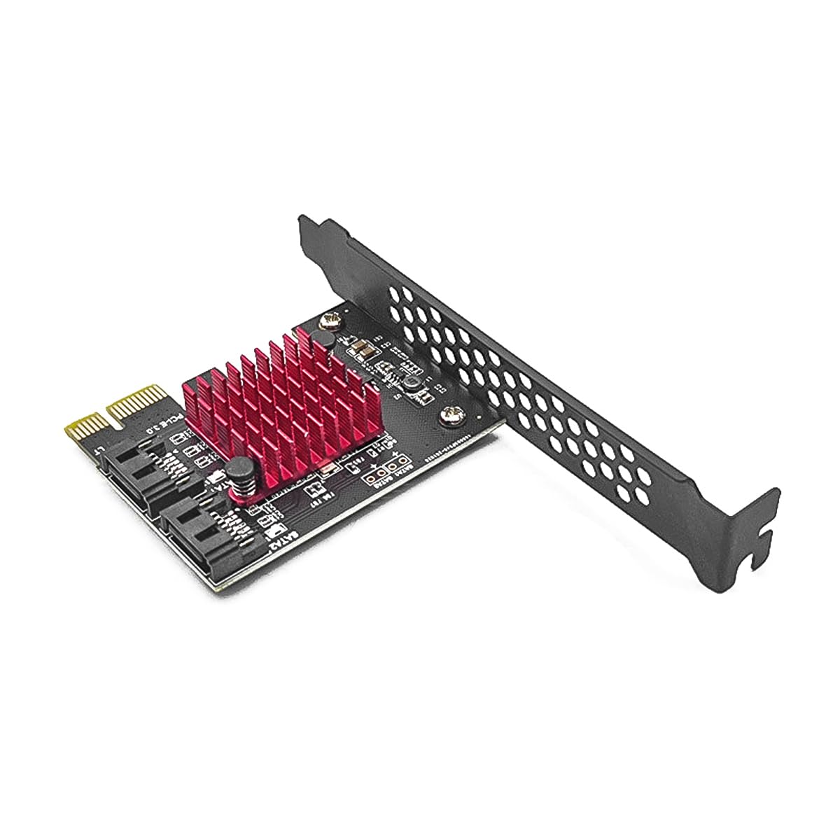 DollaTek PCI-E 1X GEN3 do Sata3.0 Pe?na karta rozszerzeń 2-portowy adapter 6G rozszerzenie IPFS dysk twardy z uchwytem niskoprofilowym