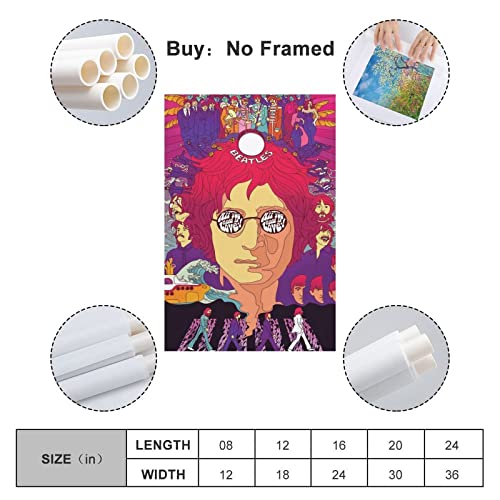 Peinture John Lennon Art (2) Poster Peinture John Lennon Art (2) Impression sur toile Poster moderne Bureau Famille Chambre à coucher Poster Décoration murale Cadeau 20 x 30 cm - Les Beatles, Paul McCartney, John Lennon, RIngo Starr, George Harrison Peinture John Lennon Art (2) Poster Peinture John Lennon Art (2) Impression sur toile Poster moderne Bureau Famille Chambre à coucher Poster Décoration murale Cadeau 20 x 30 cm – Image 3