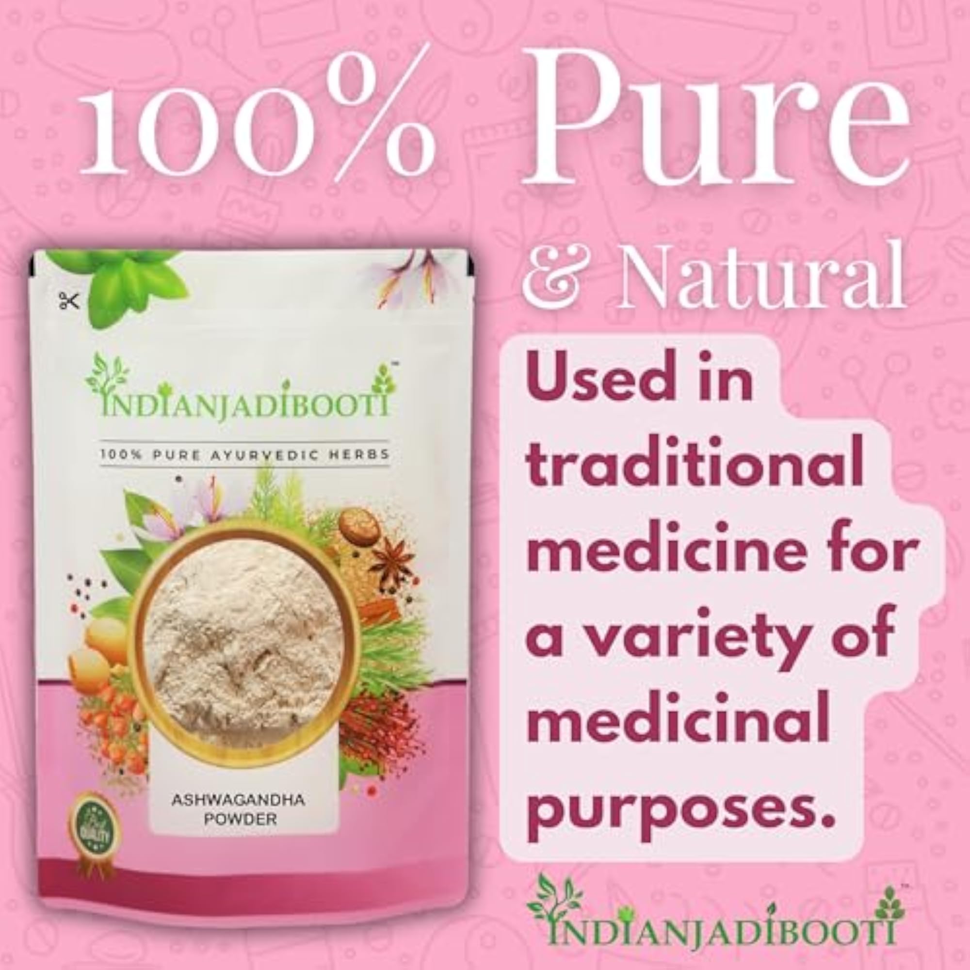 Ashwagandha Powder, 3 Packs of 900 Grams