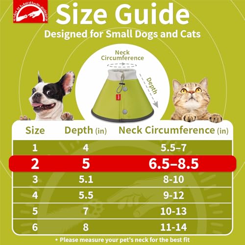 Image of Agape Soft Dog Cone for Small Dogs & Cats, Recovery Collar to Stop Licking | Comfy E-Collar Alternative for Puppies, Adjustable Cloth Cone After Surgery, Protective Neck Cone for Kittens, Washable