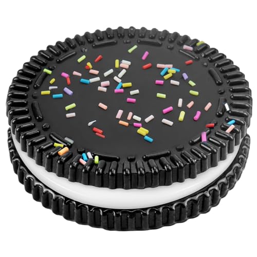 Gytera Sticky Cookie Squishies Fidget Toys Adults, Squeeze Toys Fidget Toys for Autism, Stress Balls for Adults Fidgets Birthday Easter Basket Stuffers(1 Pack Large Black)