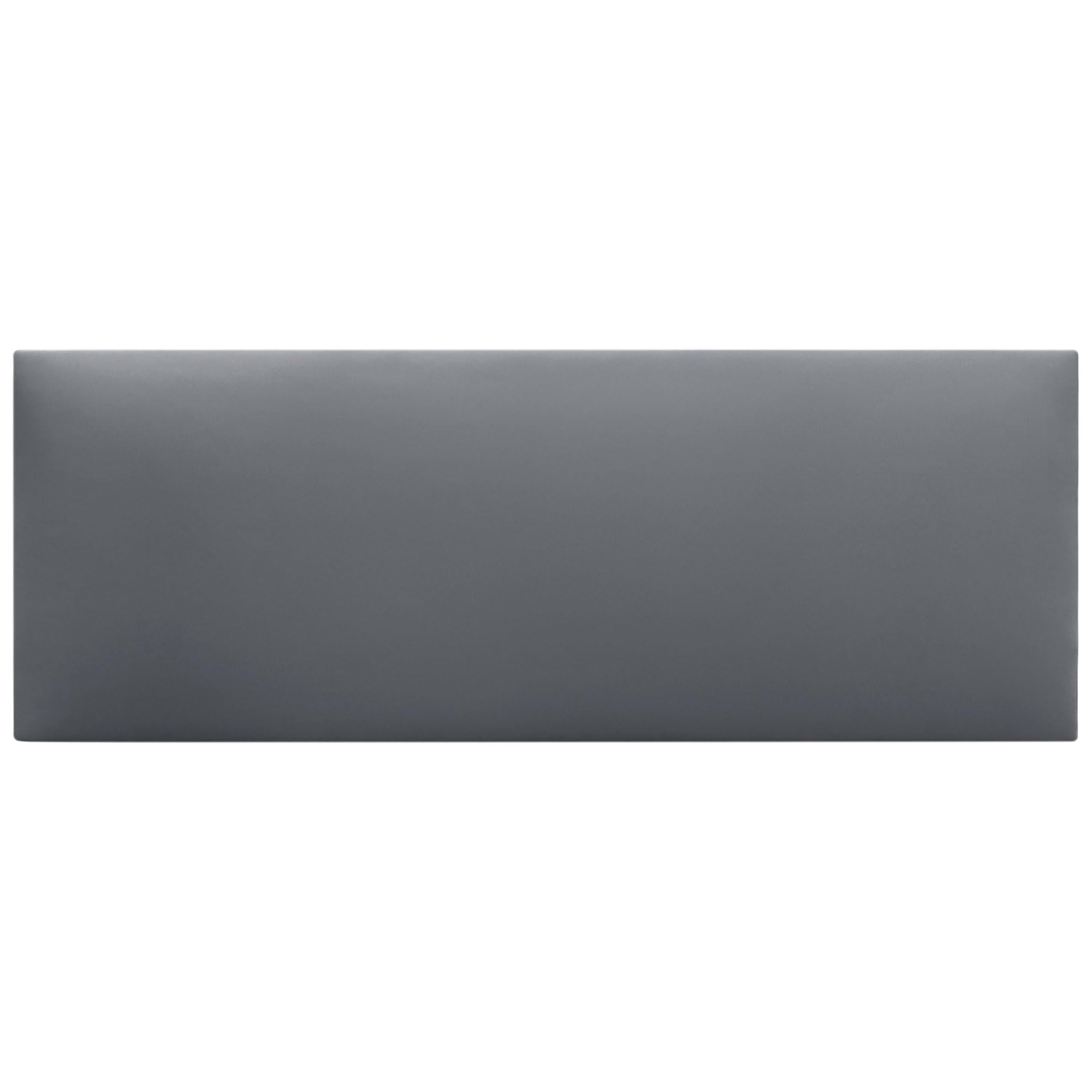 DHOME Testata in similpelle o tessuto AQUALINE Testata imbottita liscia Testata letto di lusso (Similpelle Grigio, 160cm (Lits 150/160))