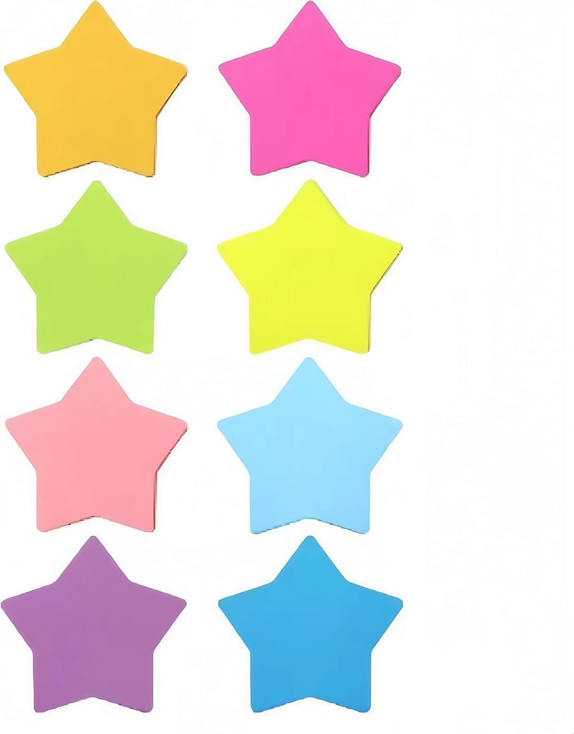Star Shaped Sticky Notes, Cute Decorative Self Adhesive Note Pads, Removable Organizing Supplies for School, Office and Home