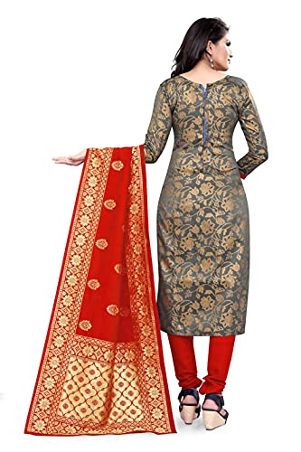 Image of AKHILAM Women's Jacquard Cotton Silk Unstitched Straight Salwar Suit Dress Material (13BNRS61 Parent)