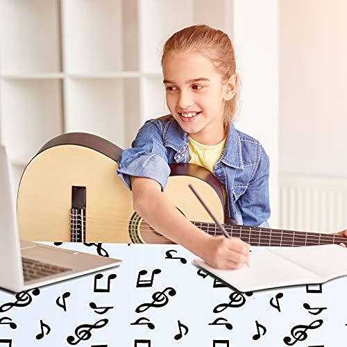 Image of Tatuo 6 Pieces 108 x 54 Inch Music Themed Party Decorations Disposable Musical Notes Tablecloth Plastic Table Cover Birthday Jazz Rock Party Decoration Supplies